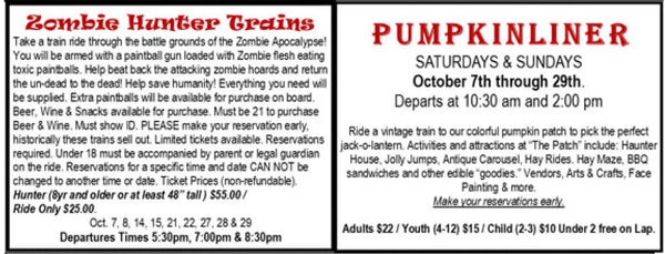 Fillmore & Western Railway Zombie Hunter Train